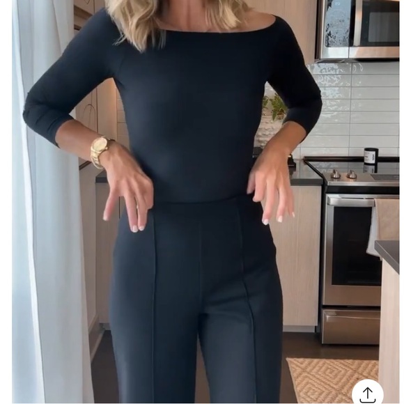 SPANX Smooth Perfect Fit Ponte Cropped Wide Leg Pant Size Medium - Picture 7 of 17